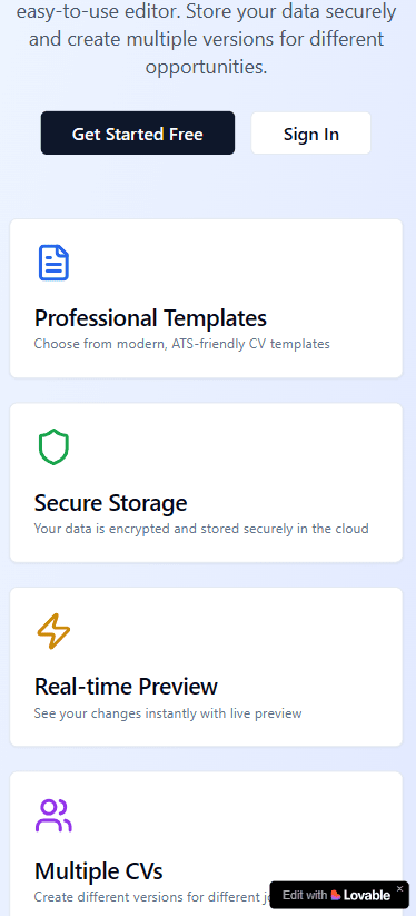 Resumify Pro – AI-Powered Resume Builder App screenshot 3